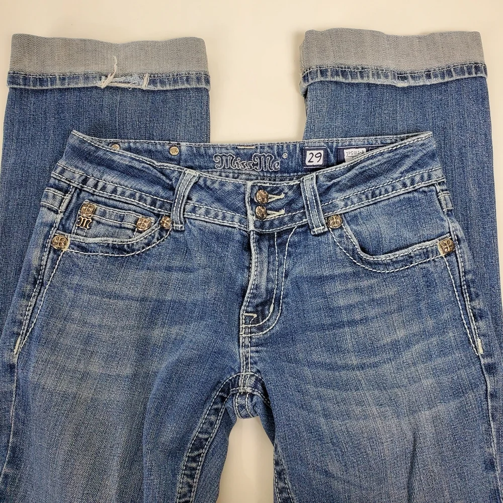 Miss Me rhinestone bling studded bootcut JP5011-3 jeans size 29